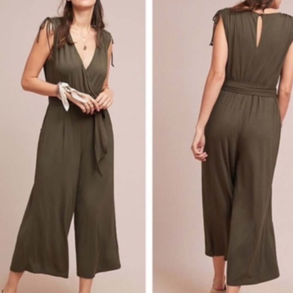 Anthropologie never worn XS army green jumpsuit.